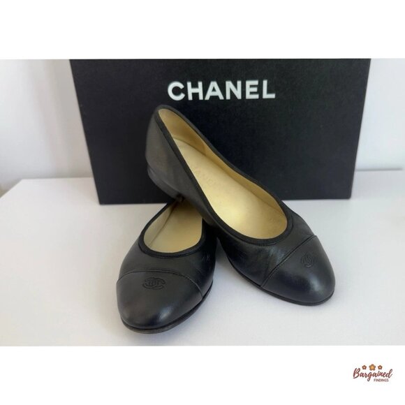 Authentic CHANEL Uniform Leather Ballet Flats 36.5/6.5 - Picture 6 of 10